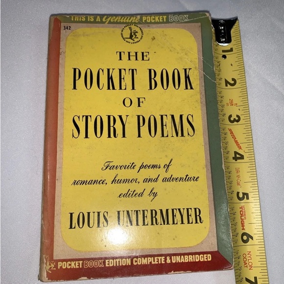 Pocket Books Other - The Pocket Book of Story Poems 1945 Vintage Paperback USA Louis Untermeyer